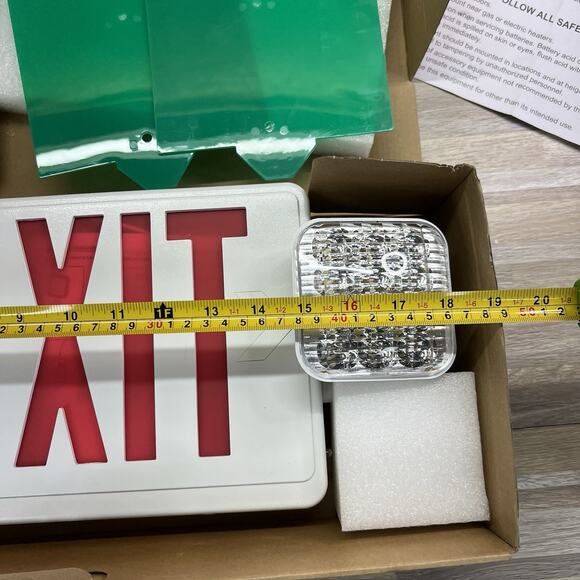 NEW Commercial Electric LED Exit Sign with Battery Backup Red Green - JL487 - Picture 4 of 9